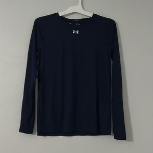 Navy Blue Under Armour Long Sleeve Tee: Women's Small